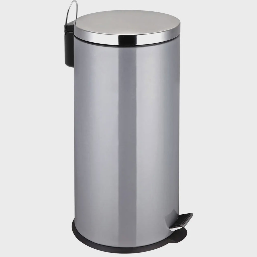 Miller Stainless Steel 30Ltr Pedal Bin Silver Grey
