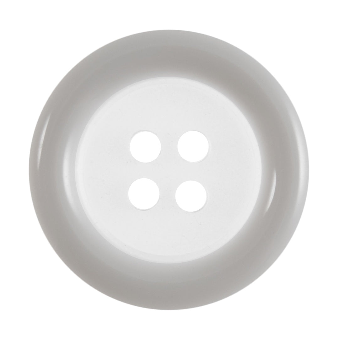 Buttons: Clear: Coloured Rim: 4 Hole: 18mm: Grey