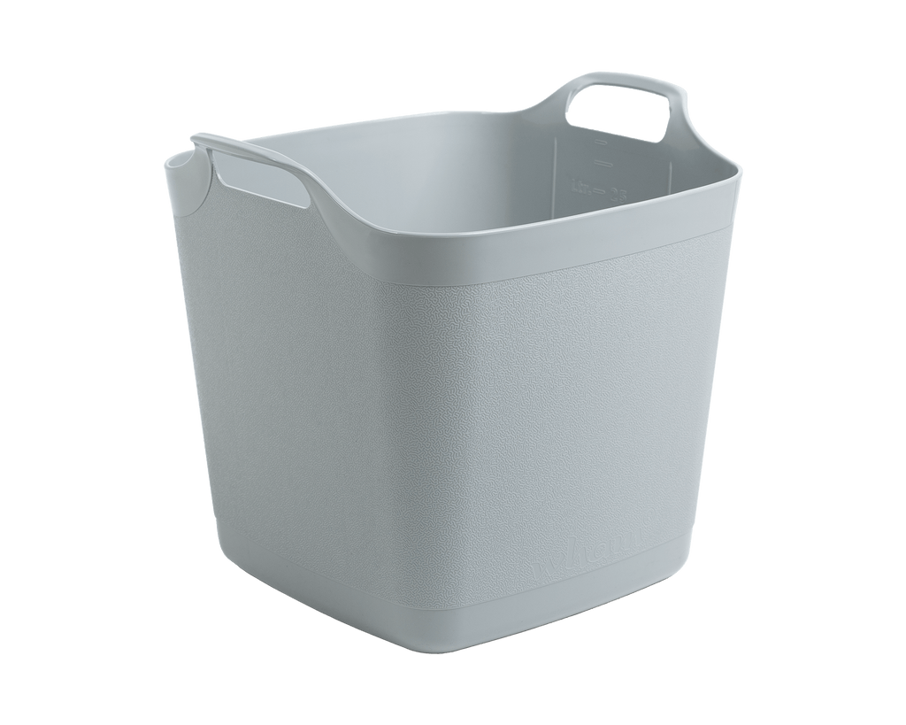Flexi-Square 25L Graduated Tub Cool Grey