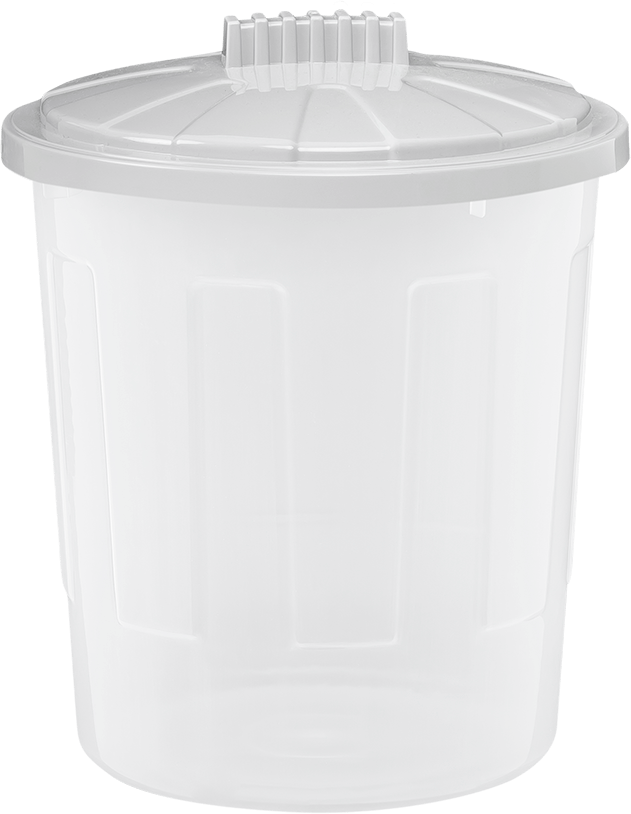 8L Fun Bin & Lid Clear/Cool Grey
