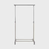 Ralesi Grey and Chrome Finish Clothes Hanging Rail With Wheels