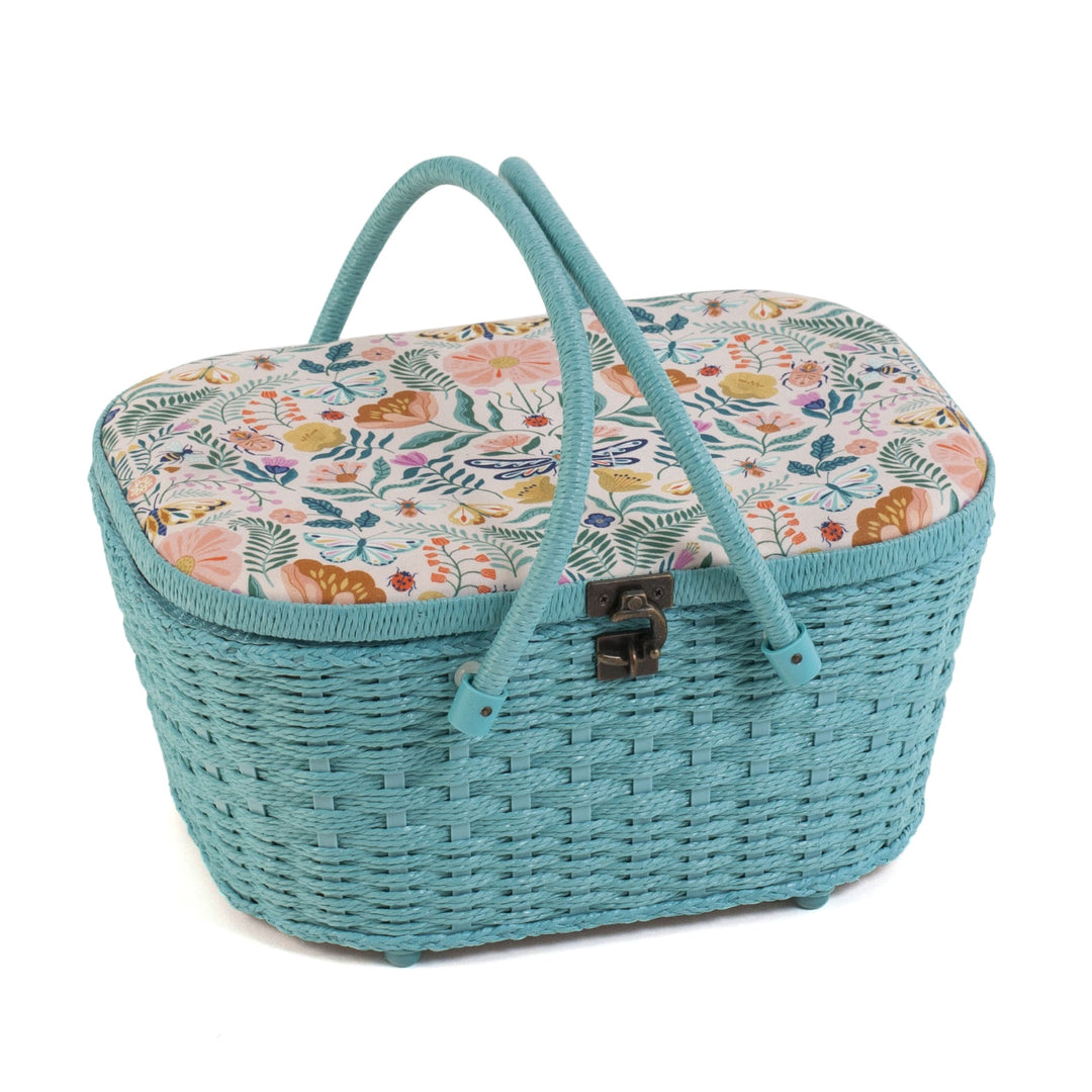 Sewing Box: (L): Wicker Basket: Flutterby