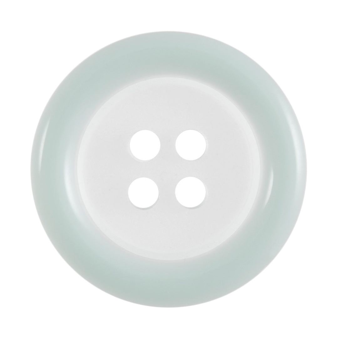 Buttons: Clear: Coloured Rim: 4 Hole: 18mm: Light Green