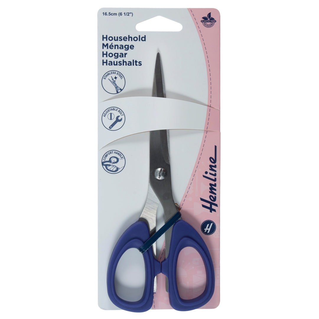 Scissors: Household: 16.5cm or 6.5in