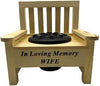 Wife Wooden Memorial Graveside Bench with Flower Insert Pot