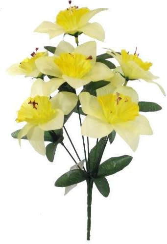 Daffodil Bush Lemon/Yellow Artificial Flowers