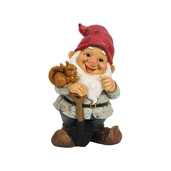 Country Living Garden Standing Gnome with Squirrel