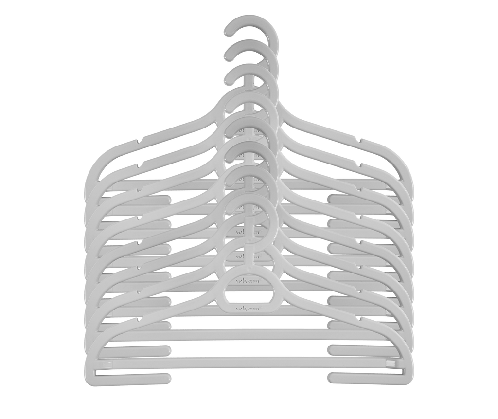 Casa Set of 8 Clothes Hanger Adult Upcycled Soft Grey