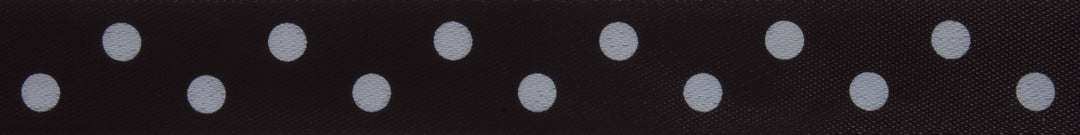 Ribbon: Satin: 5m x 15mm: Polka Dot: Black