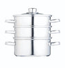 KitchenCraft Stainless Steel Three Tier Steamer, 16cm