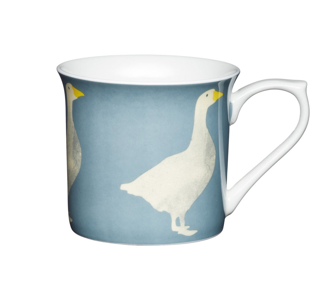 KitchenCraft Fluted Fine Bone China Mug Goose