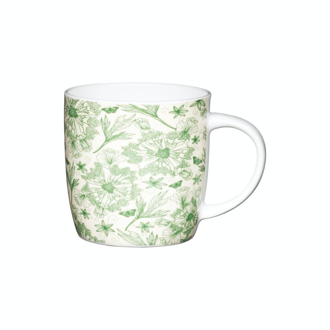KitchenCraft China Botanical Leaf Mugs