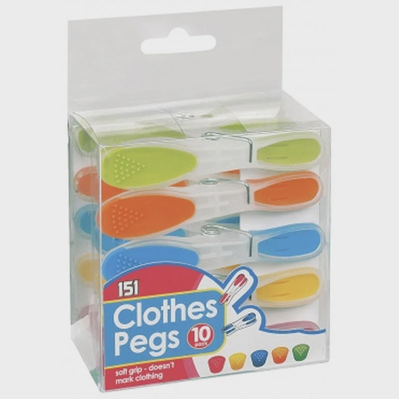 Soft Grip Clothes Pegs Pack of 10