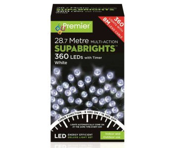 Premier 360 Multi-Action LED SupaBrights with Timer White