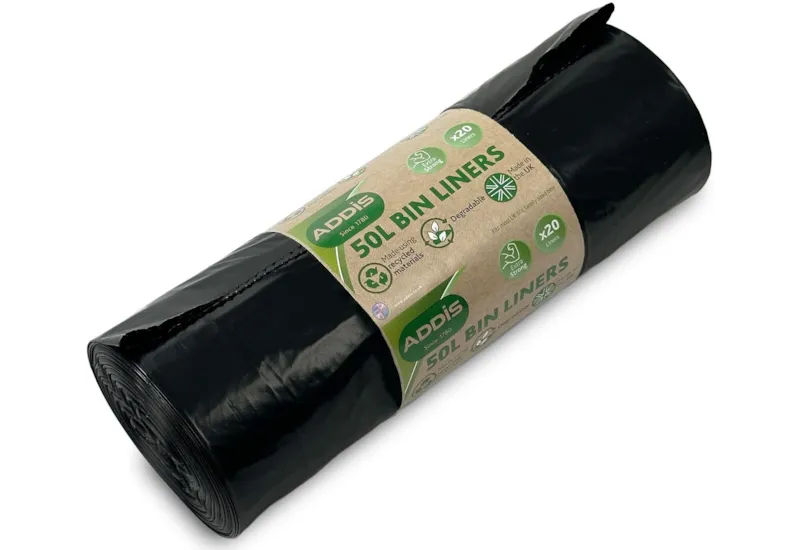 Addis 50L Bin Liners Black Pack of 20