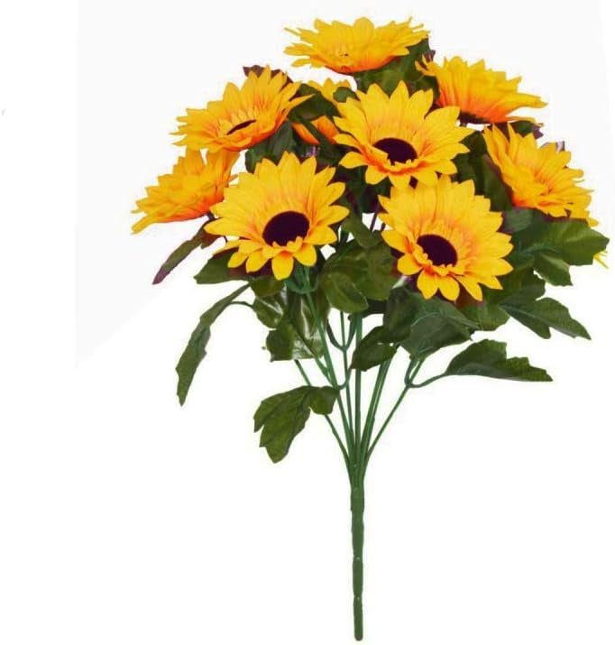 12-Heads Sunflower Bush Artificial