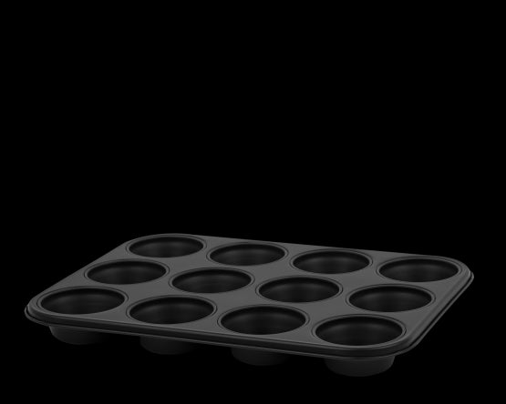 Wham Essentials 12 Cup Muffin Tin Black/Black