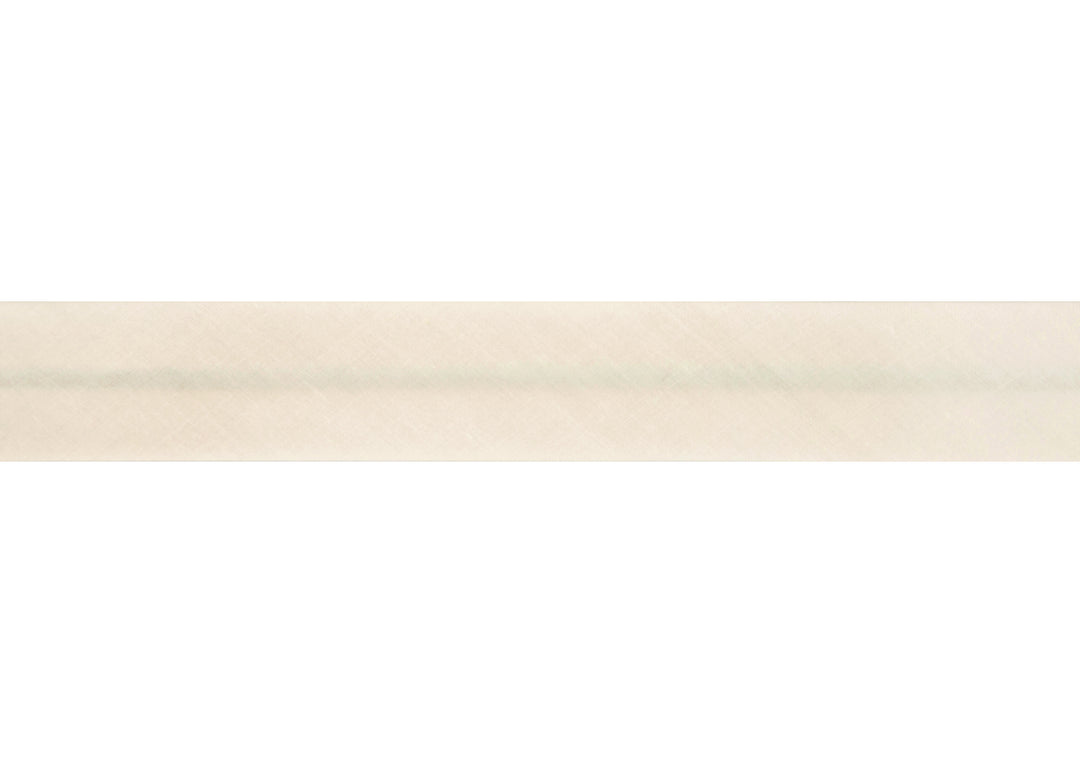 Trim: Bias Binding: Polycotton: 16mm: Cream Sold By The Metre