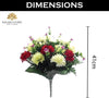 41Cm Spiky Mum Mixed Flower Bush Red
