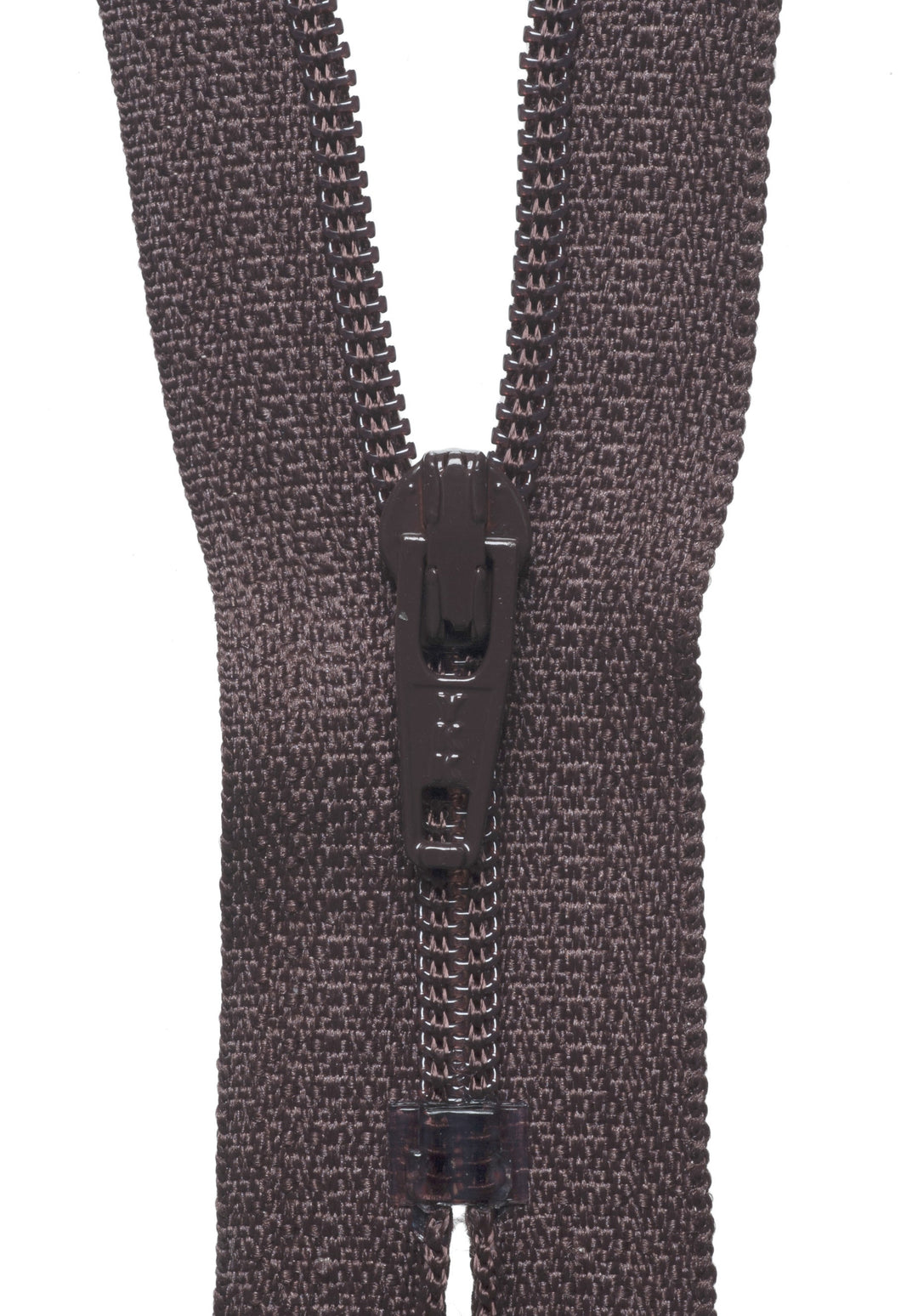 Nylon Dress and Skirt Zip: 18cm: Brown