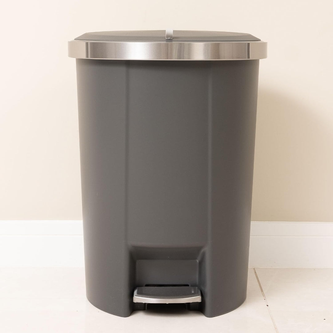 Addis Mode 50L Semi-D Pedal Bin Grey