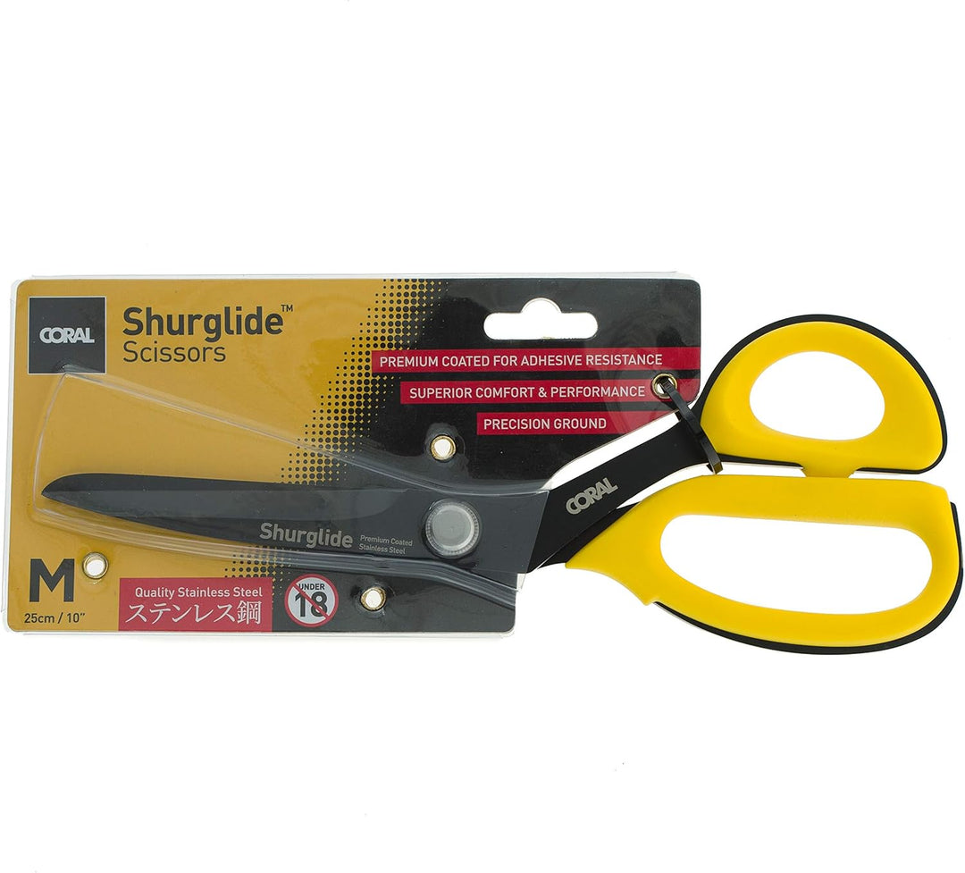 Coral Shurglide Scissors with Premium Coated Stainless Steel Blade