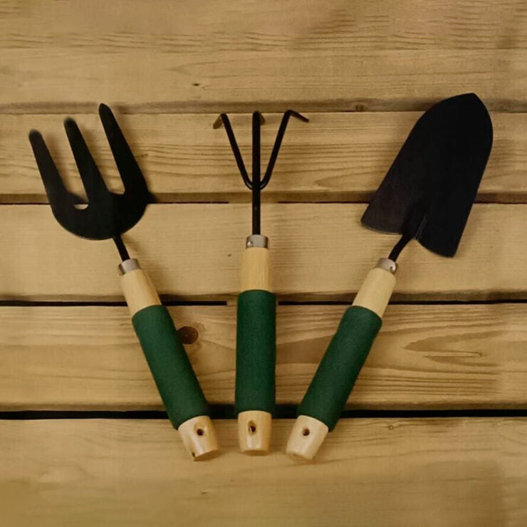 Kinzo  3pc Garden Tool Set With Soft Grip Handles