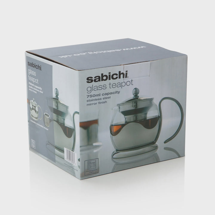 Sabichi 750ml Glass Teapot with Infuser