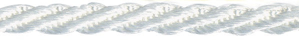 Ribbon: Barley Cord Twist: 5mm: White Sold By The Metre