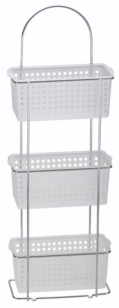 3 Tier Free Standing Caddy Plastic Baskets