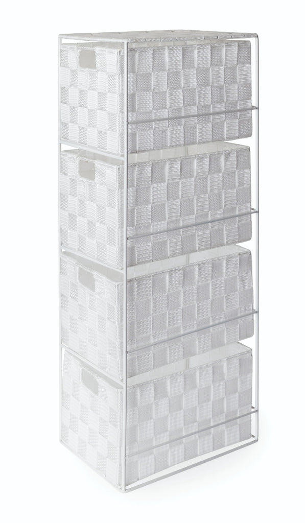 Blue Canyon Madrid White Cabinet 4 Drawer