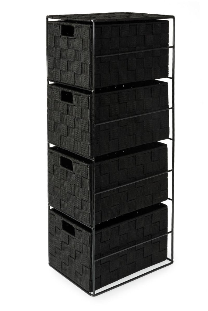 Blue Canyon Madrid Black Cabinet 4 Drawer