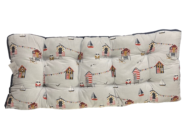 Beach Hut Bench Pads with Ties