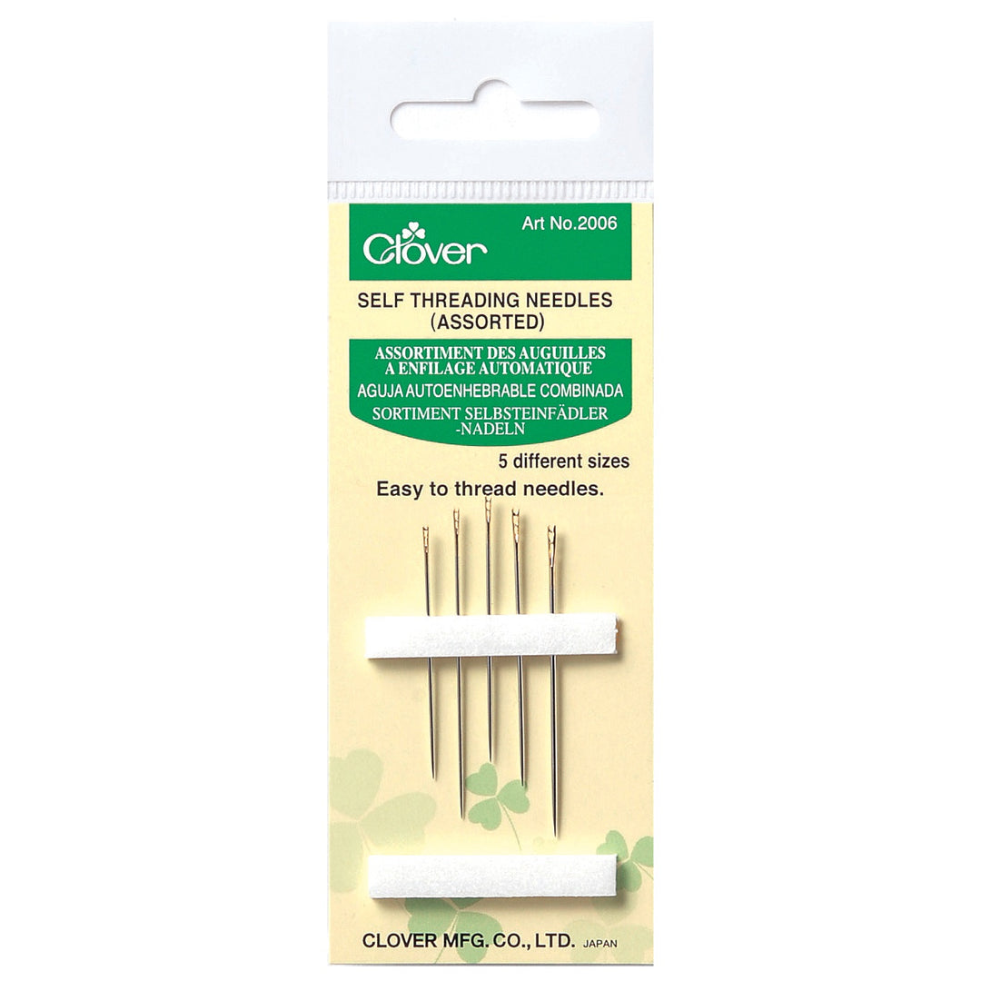 Hand Sewing Needles: Self-Threading: 5 Assorted Sizes