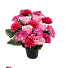29cm Pink Frontal Rose Hydrangea  Mum Grave Pot