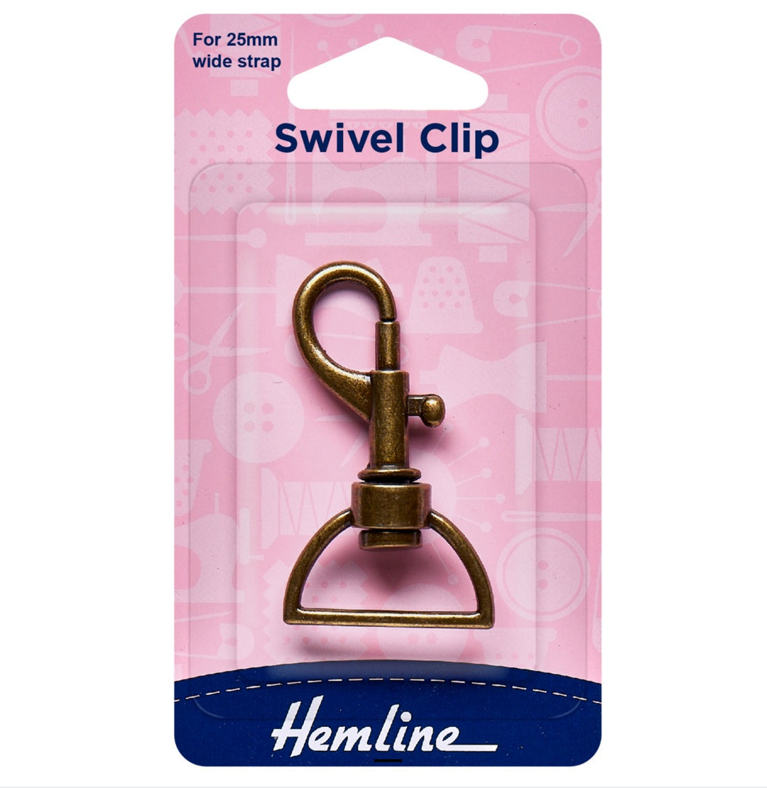 Swivel Clip: 25mm: Bronze
