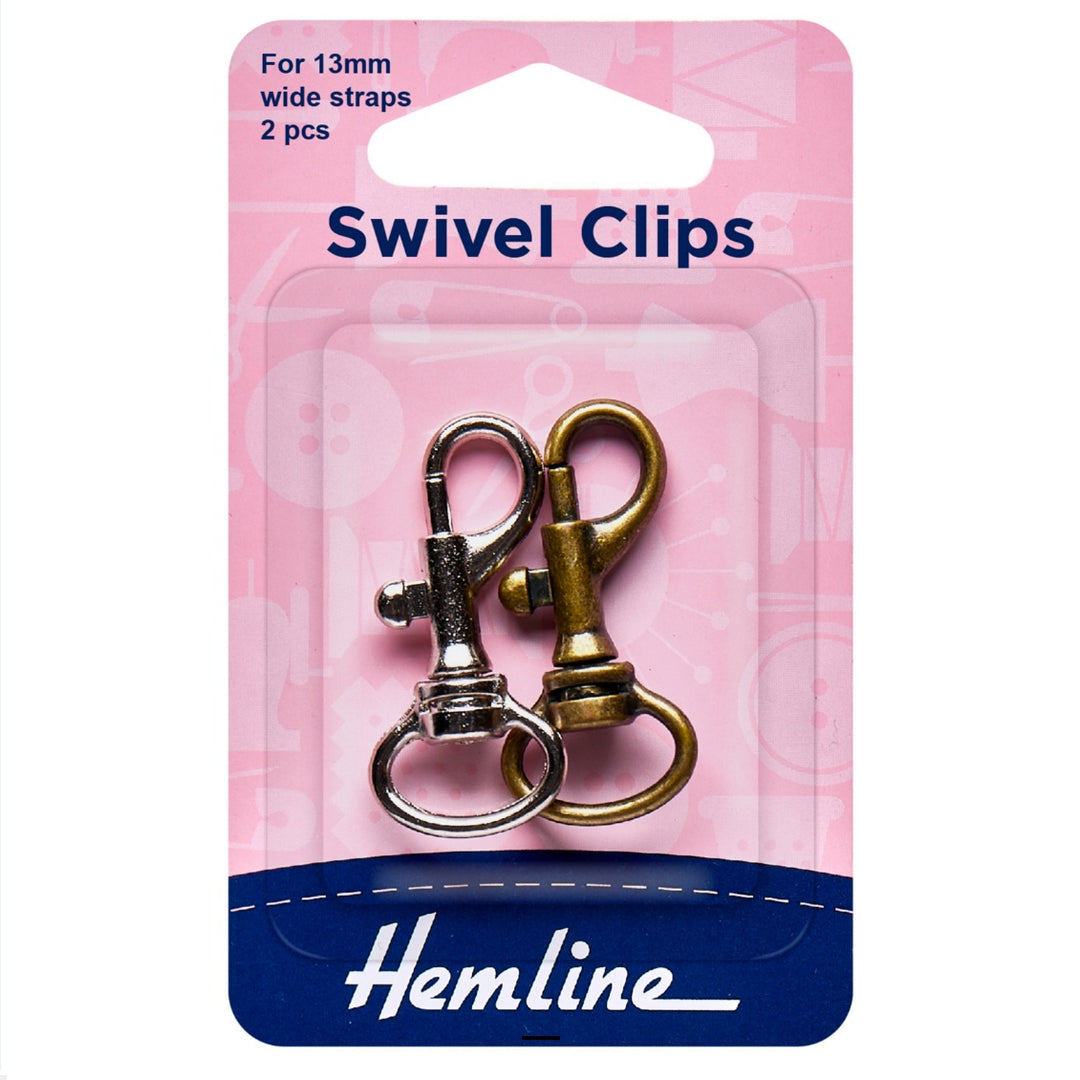Swivel Clip: Bronze & Metal: 13mm: 2 Pieces