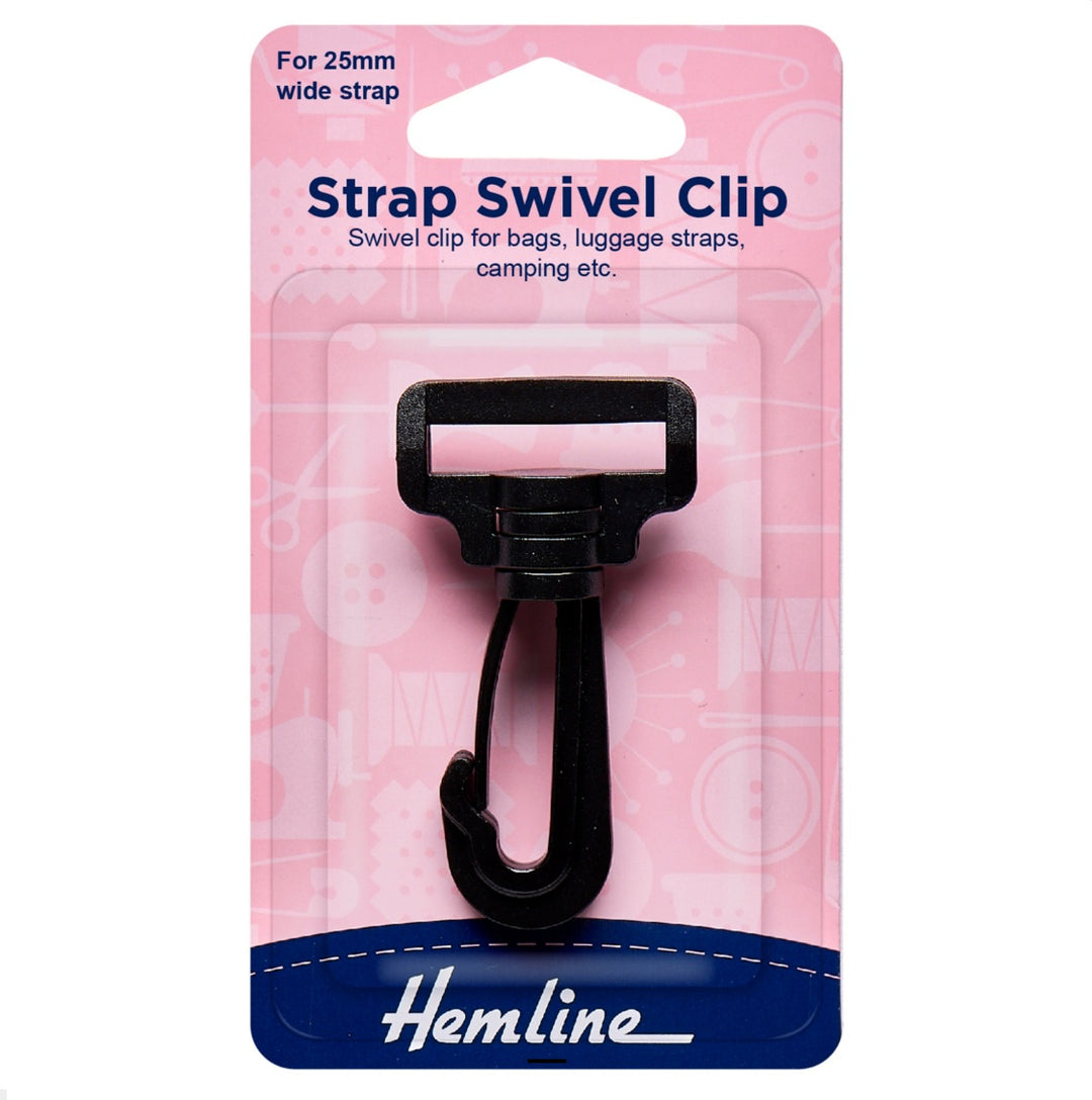 Swivel Clip: Black: 25mm: 1 Piece