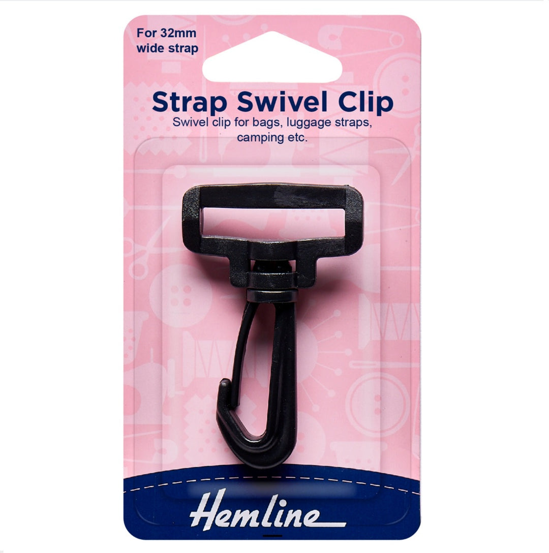 Swivel Clip: Black: 32mm: 1 Piece