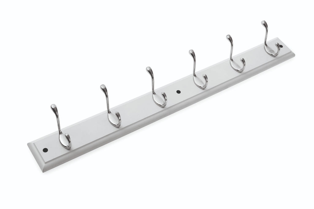 Winchester 6 Polished Chrome Hook Wall White