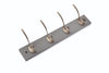 Salisbury 4 Nickel Hooks Wall Grey