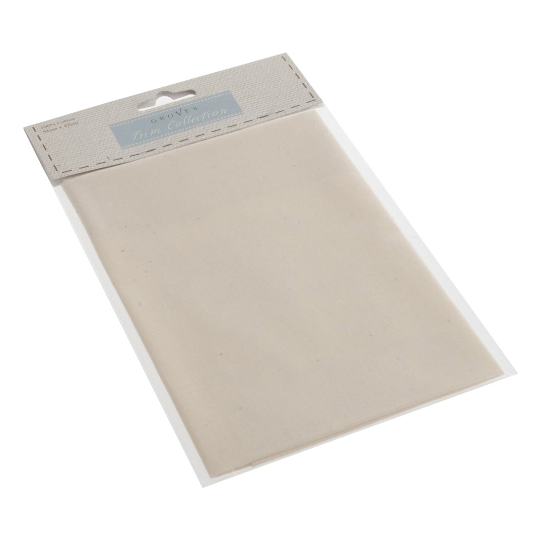 Craft Fabric: Cream Calico: 54cm x 45cm