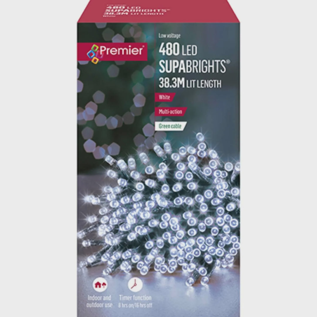 Premier 480 Multi-Action LED SupaBrights with Timer White