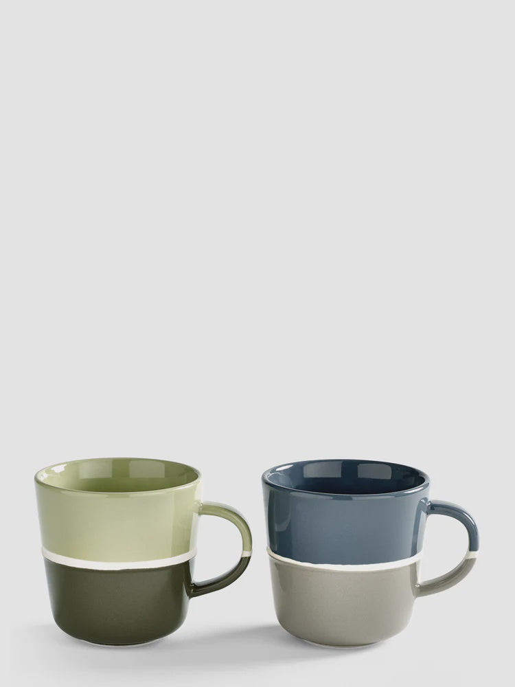PurerHome Sea Mist & Grass Land Brew Mugs (Set of 2)