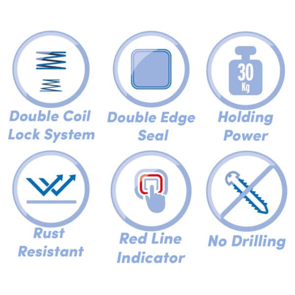 Showerdrape Pushloc Suction Bottle Basket