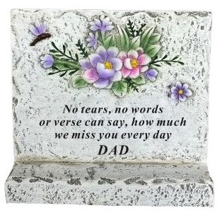 Memorial Cement Block Grave Ornaments DAD