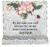 Memorial Cement Block Grave Ornaments Sister