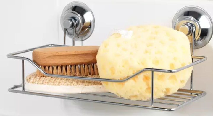 Beldray Chrome Suction Shower Basket