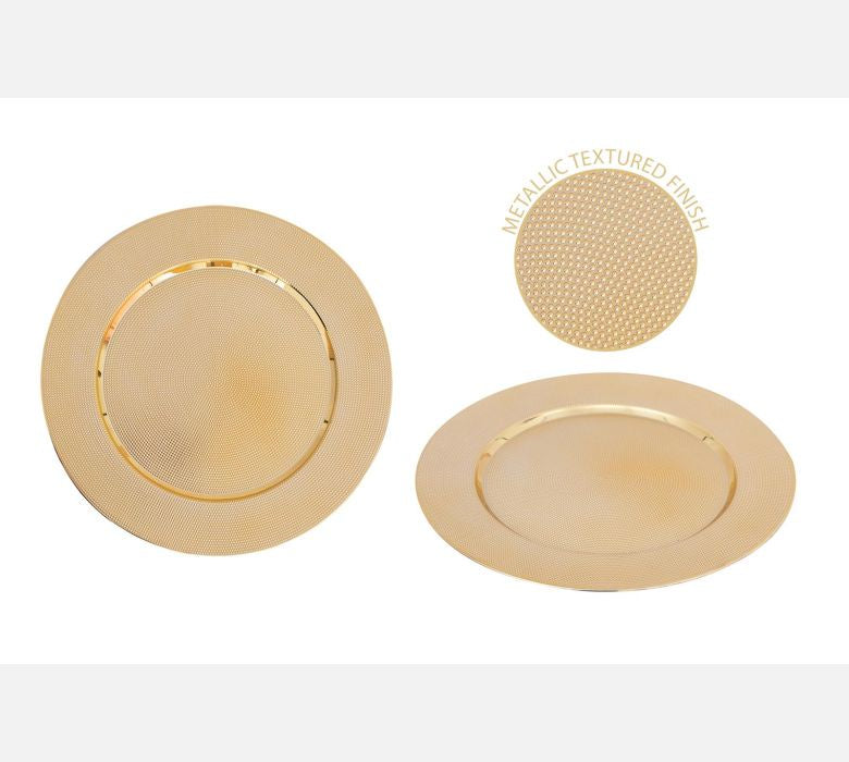 RSW Christmas Gold Metallic Charger Plate