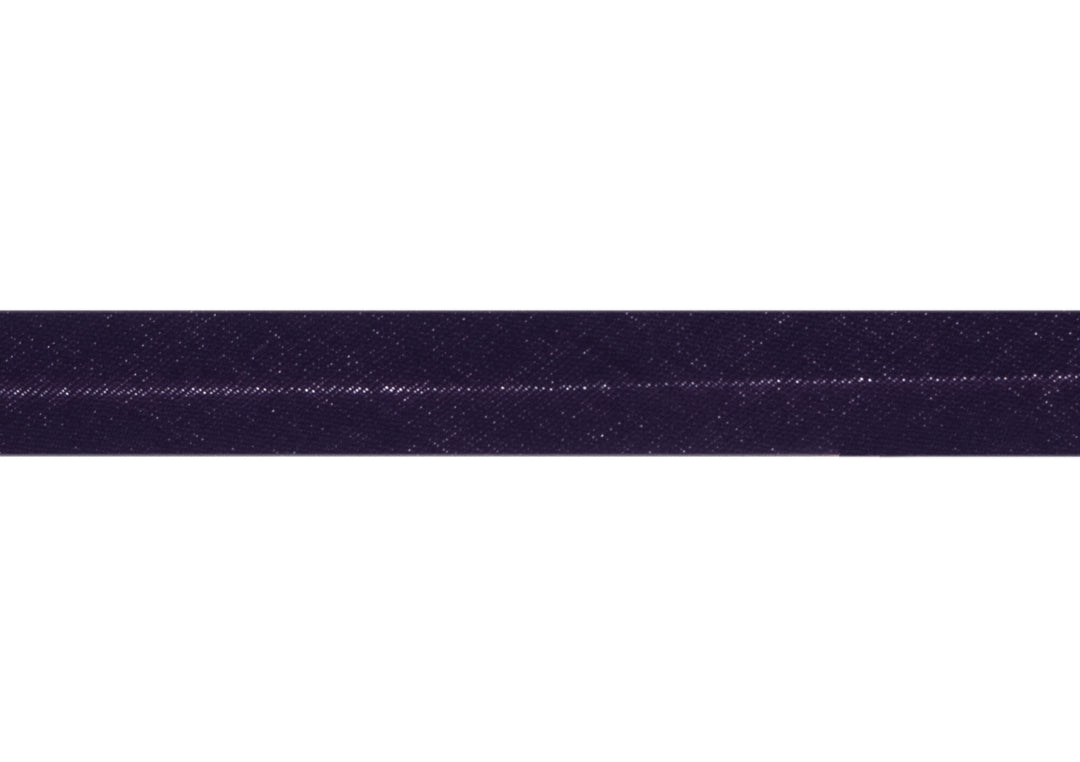 Trim: Bias Binding: Polycotton: 16mm: Aubergine Sold By The Metre